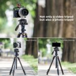 K&F Concept Lightweight Video Travel Tripod 1.6m with Smartphone Clamp - Image 5