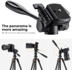 K&F Concept Lightweight Video Travel Tripod 1.6m with Smartphone Clamp - Image 4