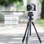 K&F Concept Lightweight Video Travel Tripod 1.6m with Smartphone Clamp - Image 2