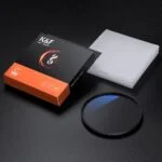 K&F Concept camera lens filter with packaging on display.