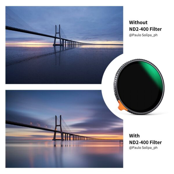 K&F 95mm Variable ND Filter ND2-ND400 (9 Stop) Lens Filter Waterproof Scratch Resistant Nano-X Series