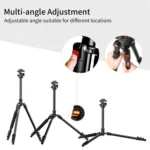 K&F Professional Camera Tripod Aluminium – 10kg Load 162cm Max Height With 360° Ball Head - Image 10