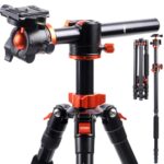 K&F Concept camera tripod with adjustable legs and ball head, ideal for photography equipment.