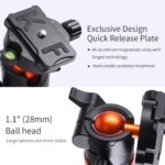 K&F Concept quick release plate and ball head for camera tripods.