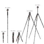 Professional Carbon Fibre Tripod 15kg Load 156cm Max Height 360° Ball Head & Detachable Monopod - Image 6