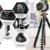 K&F Concept Aluminium Camera Tripod Compact Video Camera Tripod 15kg Load, 1.8m Max Height Portable & Flexible