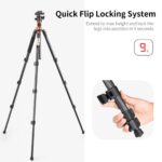 K&F Concept camera tripod with quick flip locking system.
