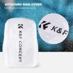 K&F Concept camera bag with rain cover, ideal for protecting photography gear in heavy rain.