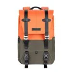 K&F Concept camera backpack in orange and green, ideal for photography gear.