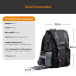 K&F Concept Backpack 20L Black Travel Backpack for Outdoor Photography Waterproof - Image 7