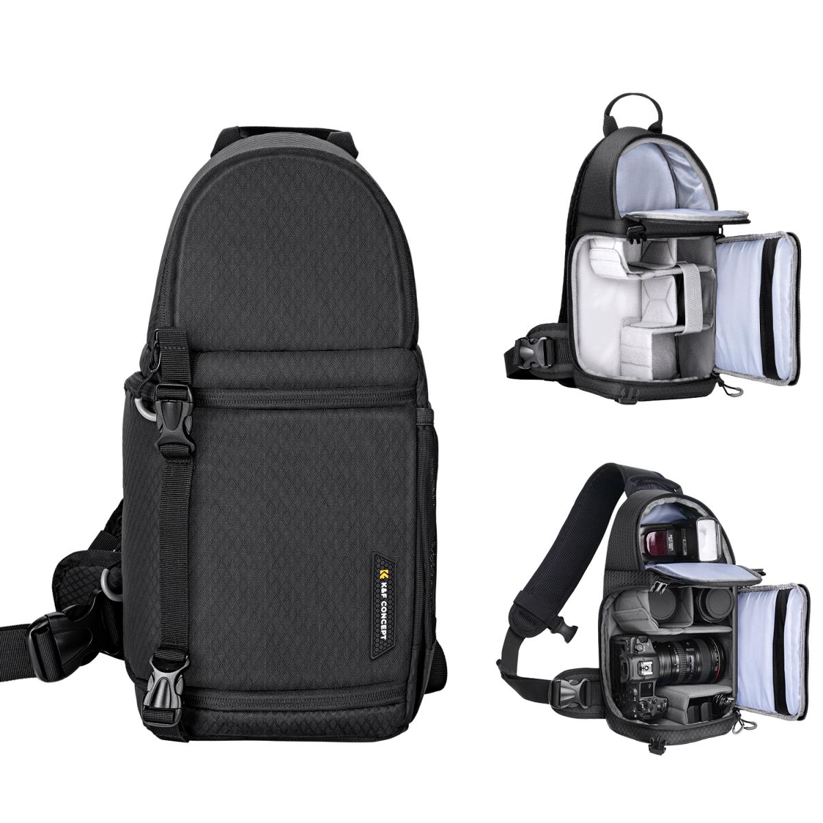 K&F Concept Camera pack Waterproof backpack with adjustable cross-body strap