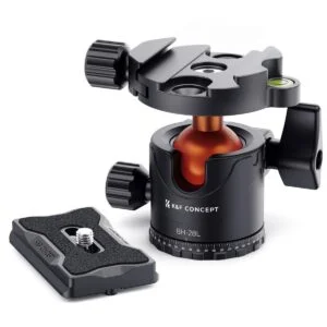 K&F Concept camera tripod ball head with quick release plate.