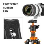 K&F Concept camera tripod with protective rubber pad for stability.