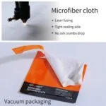 K&F Concept microfiber cleaning cloth with vacuum packaging for camera lenses.