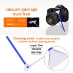 Camera cleaning swab for dust-free lens maintenance, compatible with Canon cameras.