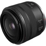Canon RF 24mm lens with autofocus and stabilizer, ideal for mirrorless cameras.