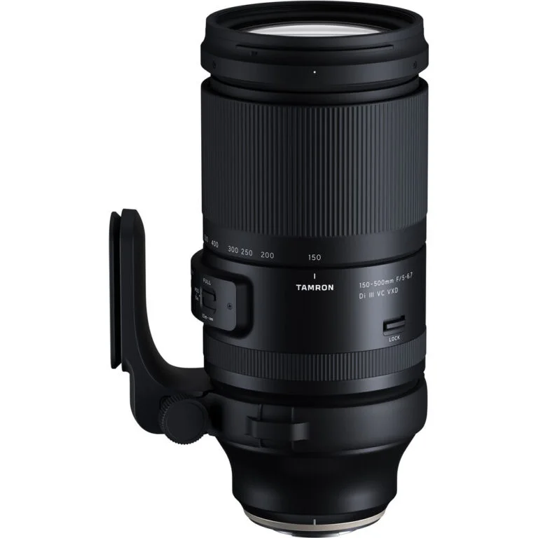 Tamron 150-500mm F/5-6.7 Di III VC VXD lens for mirrorless cameras.