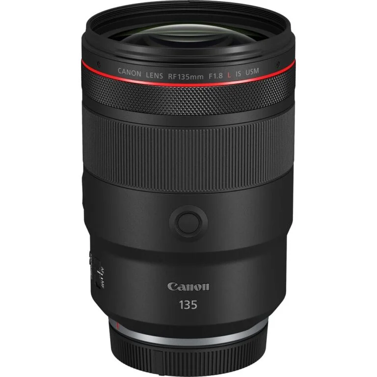 Canon RF 135mm f/1.8 L IS USM lens for professional photography.