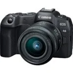 Canon EOS R8 mirrorless camera with RF 24-50mm lens, available at Camix UK.
