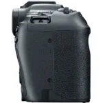 Side view of a DSLR camera body with textured grip, available at Camix UK.