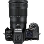 Nikon Z8 camera with Nikkor 24-120mm lens, top view, available at Camix UK.
