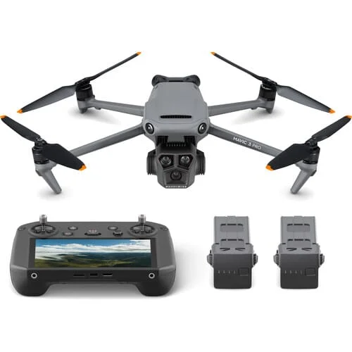 DJI drone with controller and batteries, available at Camix camera shop UK.