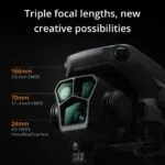 Hasselblad camera with triple focal lengths for creative photography.
