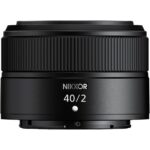 Nikon Z 40mm f/2 lens for mirrorless cameras, ideal for photography enthusiasts.