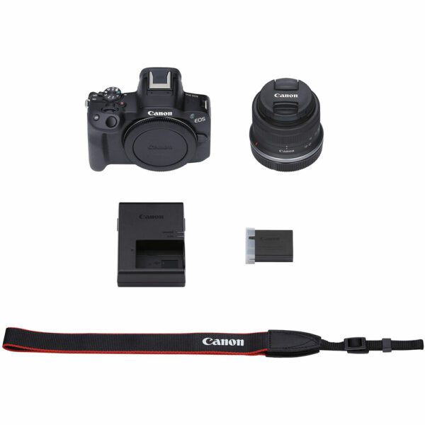 Canon R50 with RF-S 18-45mm And EOS R Adapter