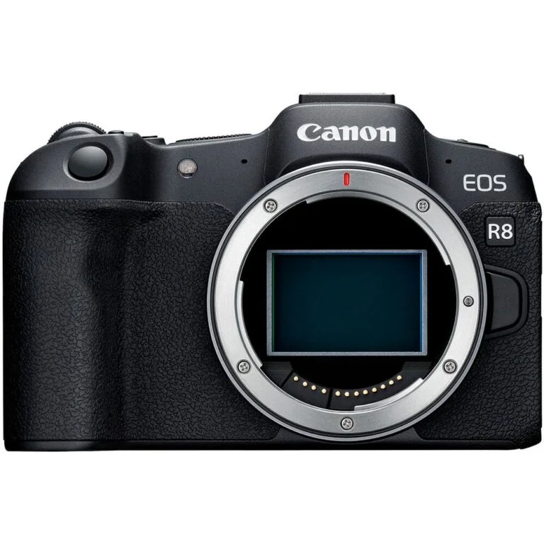 Canon R8 camera body, ideal for professional photography, available at Camix UK.