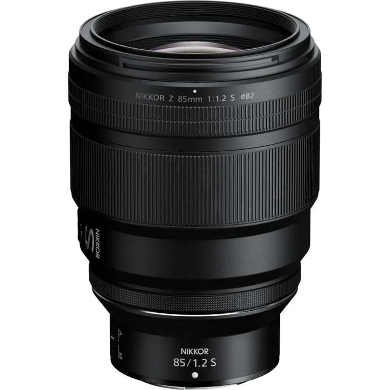 Nikon Z 85mm f/1.2 S lens for mirrorless cameras, ideal for portrait photography.