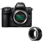 Nikon Z8 camera with FTZ II adapter, ideal for professional photography.