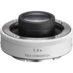 1.4x teleconverter for Sony E mount lenses, enhances zoom capabilities.