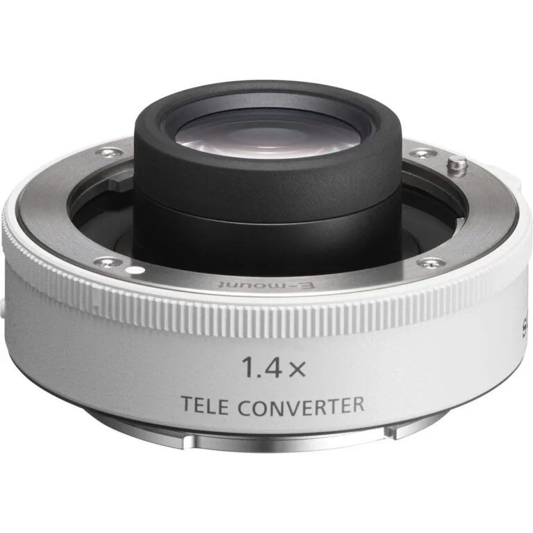 1.4x teleconverter for Sony E mount lenses, enhances zoom capabilities.