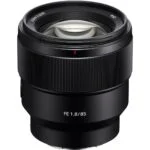 Sony FE 85mm f/1.8 lens for mirrorless cameras, ideal for portrait photography.