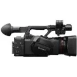 Sony professional camcorder with advanced features, ideal for videography and filmmaking.