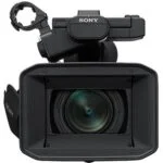 Sony professional video camera with lens, ideal for filmmakers and videographers.