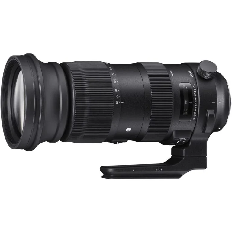 Sigma telephoto zoom lens for professional cameras, available at Camix camera shop UK.
