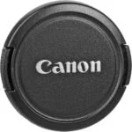 Canon camera lens cap for DSLR and mirrorless cameras.