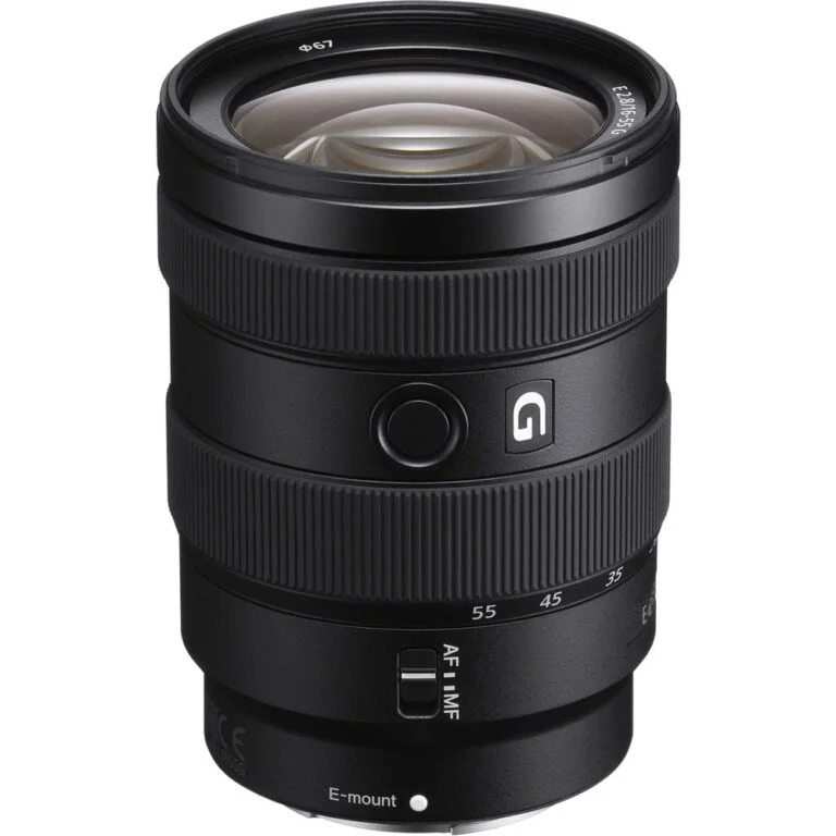 Sony E mount zoom lens for mirrorless cameras, available at Camix UK.