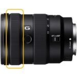 Sony E mount lens with focus and zoom rings, ideal for mirrorless cameras.