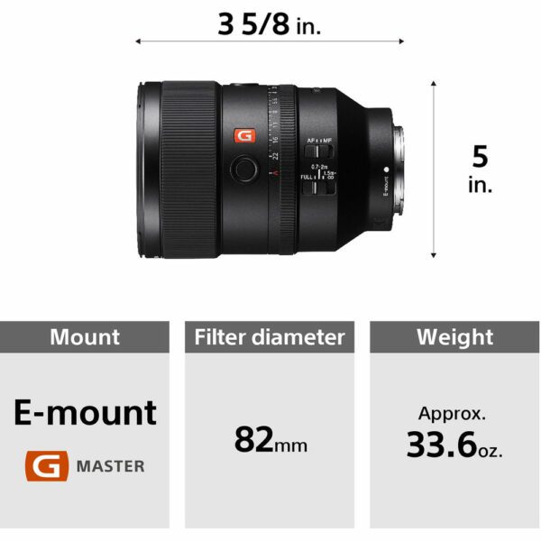 Sony FE 135mm f1.8 G Master Lens