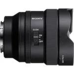 Sony camera lens with focus and zoom controls, ideal for professional photography.