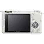 Sony ZV-E10 4K mirrorless camera rear view, available at Camix UK.