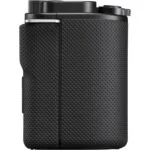Side view of a black camera body with textured grip, available at Camix UK.