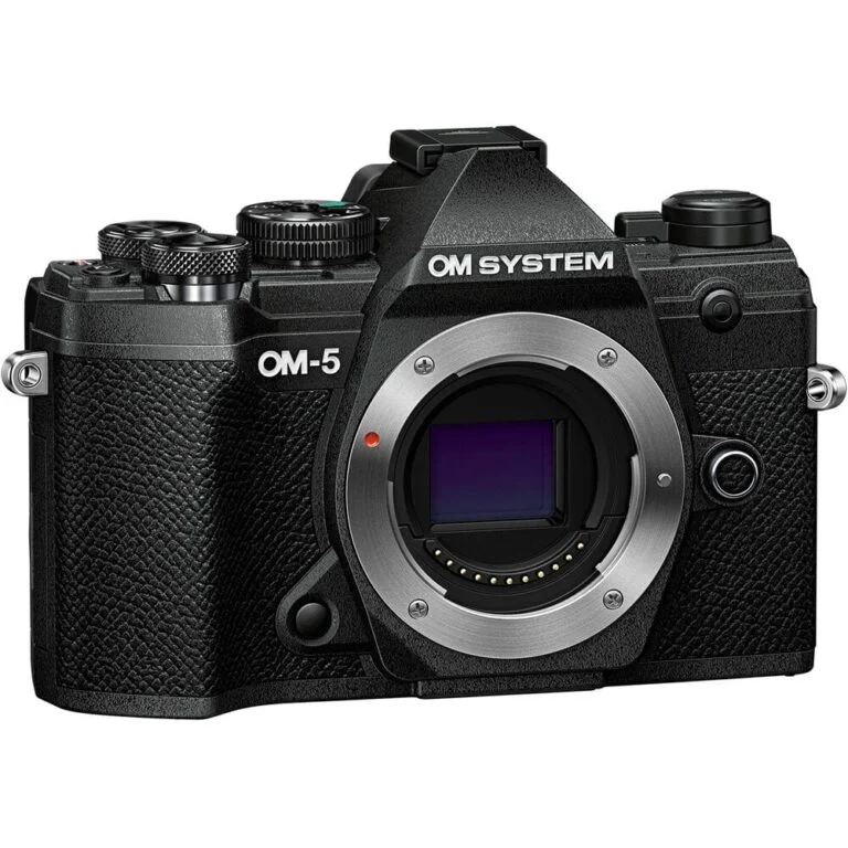 OM System OM-5 mirrorless camera body, ideal for photography enthusiasts.