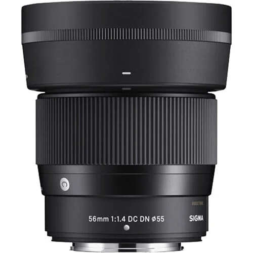 Sigma 56mm f/1.4 DC DN lens for mirrorless cameras, available at Camix UK.