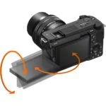 Mirrorless camera with tilting screen, ideal for photography enthusiasts in the UK.