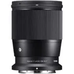 Sigma 16mm f/1.4 DC DN lens for mirrorless cameras, available at Camix UK.