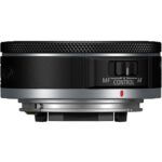 Close-up of a camera lens with manual and autofocus controls, available at a UK camera shop.